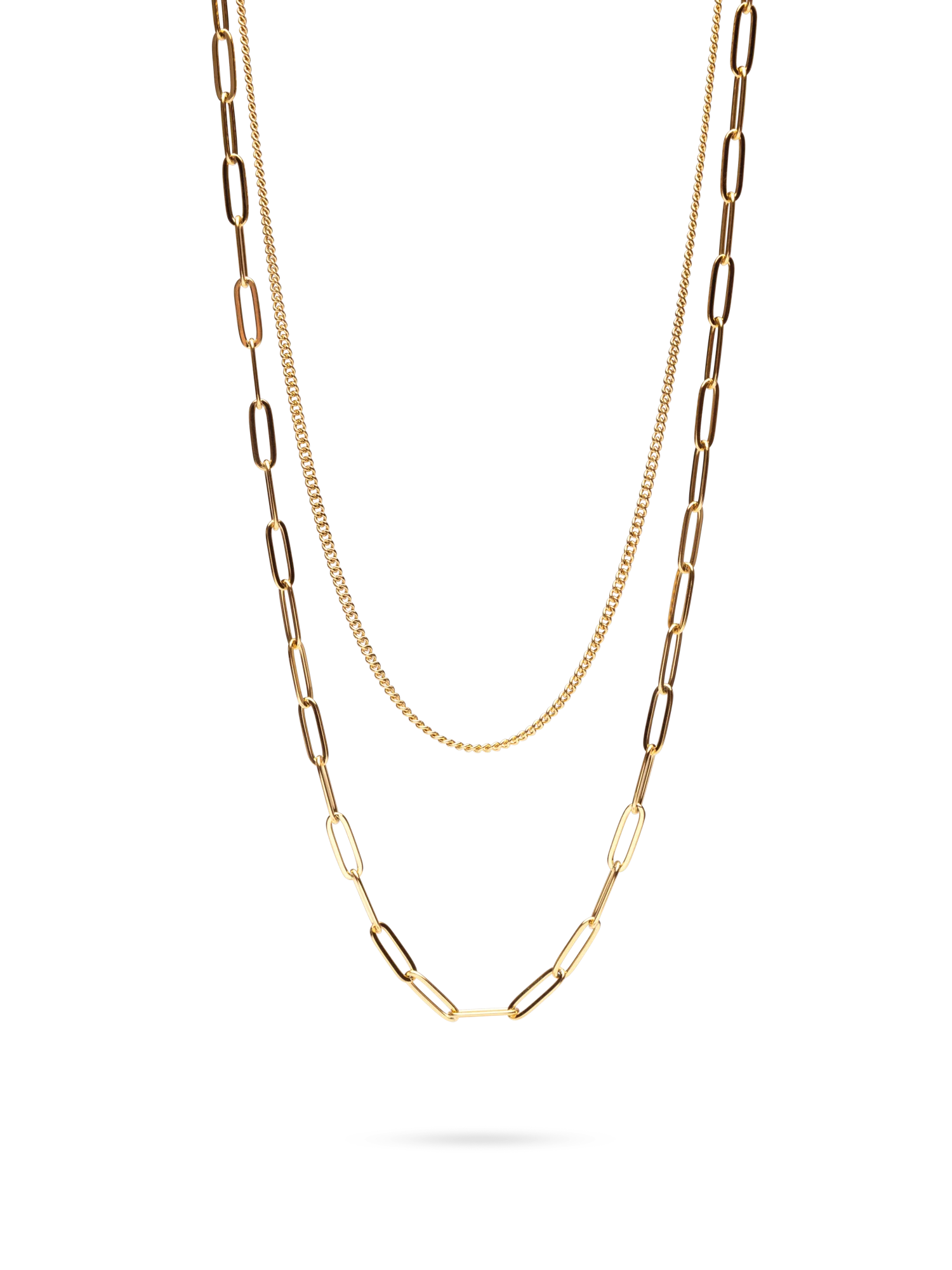 PIGADIA NECKLACE DOUBLE GOLD